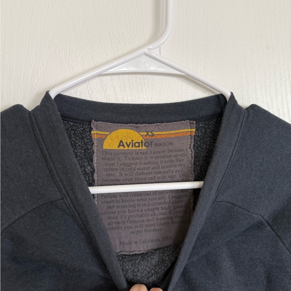 Aviator Nation BOLT CREW SWEATSHIRT CHARCOAL - Picture 3 of 6